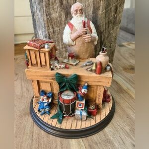 “Santa’s Workshop” Premier Issue in the ‘Rockwell Heirloom Santa Collection’